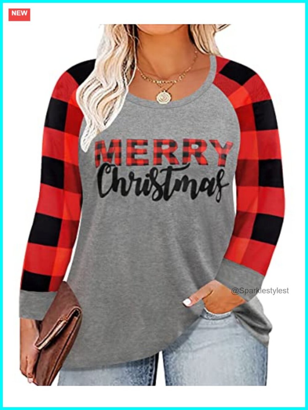 Plus Size Long Sleeve Raglan Tunic Tops Criss Cross Detail Loose Fit Women